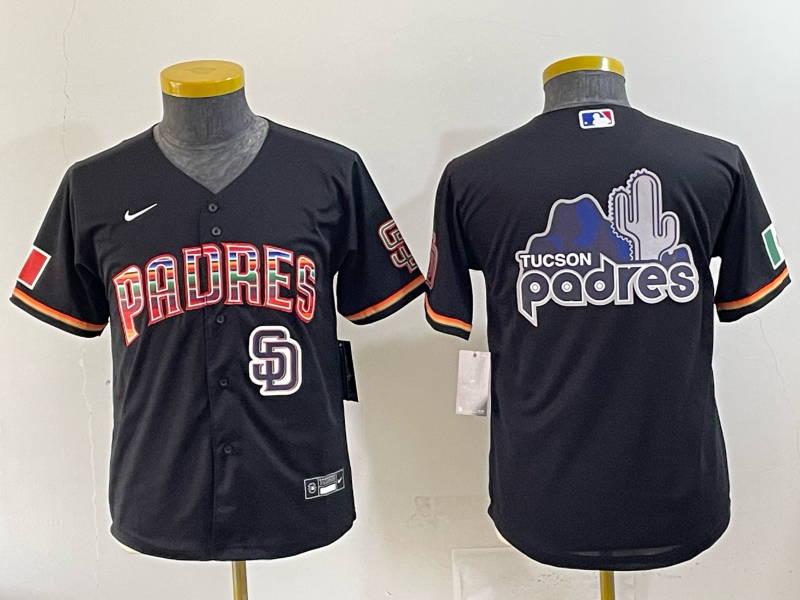 Youth San Diego Padres blank black Nike 2025 MLB Jersey 0086->pittsburgh steelers->NFL Jersey